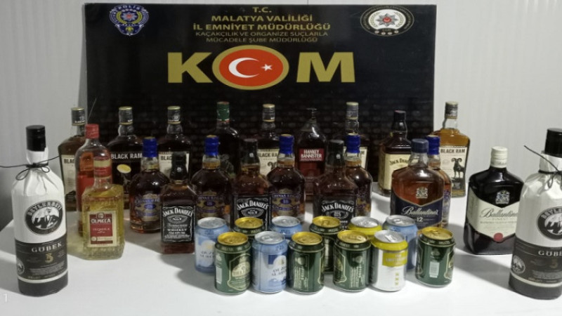 Ankara Yolunda Gümrük Kaçağı viski  ve Rakı Ele Geçirildi