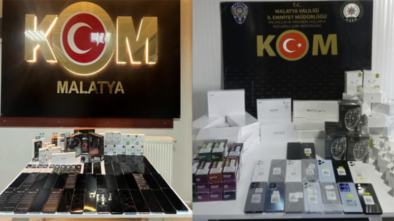 Malatya'da Polis Çok Sayıda Elektronik Eşya Ele Geçirdi
