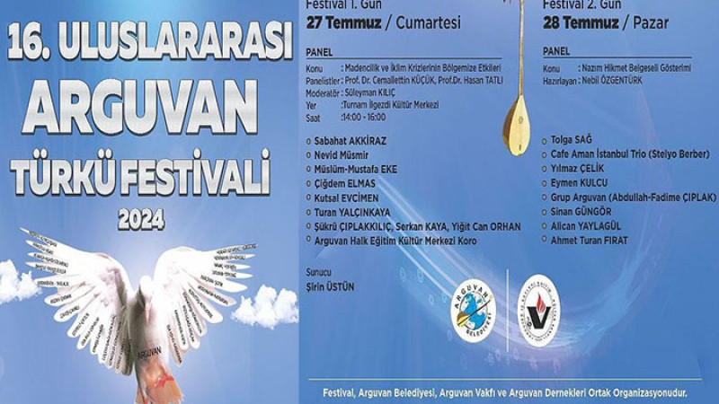 16. Arguvan Türkü Festivali 27- 28 Temmuz’da Yapılacak