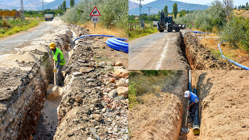 (MASKİ)  Doğanşehir Yuvalı Mahallesini Suya Kavuşturdu