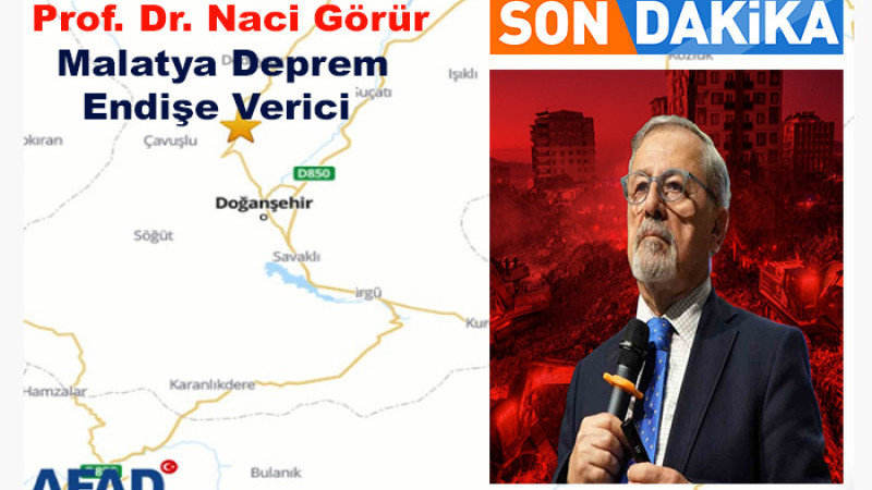 Prof. Dr. Naci Görür; Doğanşehir Depremi Endişe verici Dedi