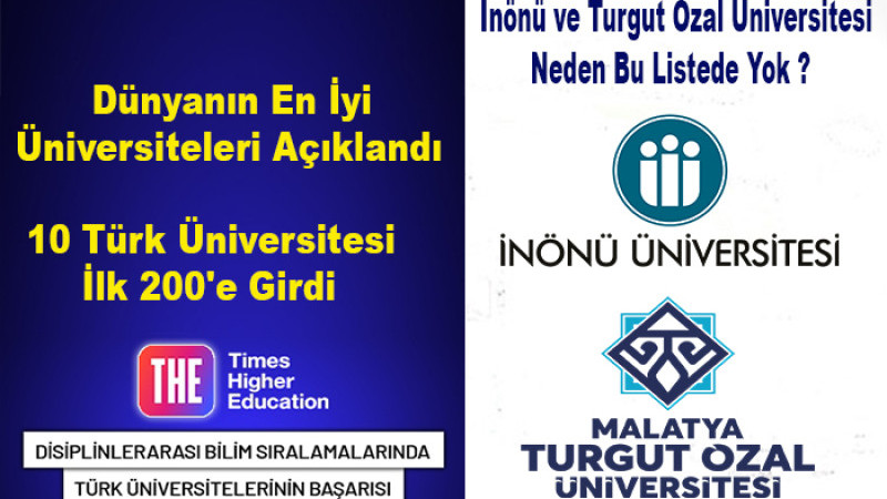 İnönü ve Turgut Özal Üniversitesi Listede Neden Yok ? 