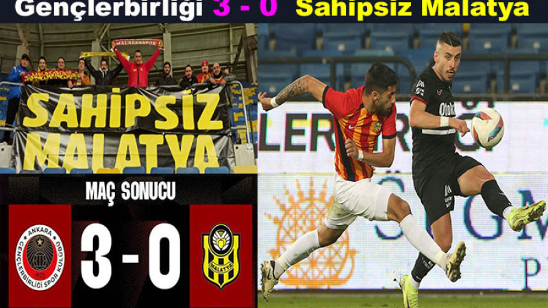  Gençlerbirliği 3 - 0   Sahipsiz Malatya