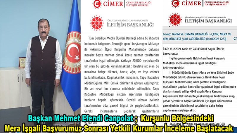 Canpolat; Kurşunlu Bölgesinde Mera İşgali İçin Harekete Geçilecek