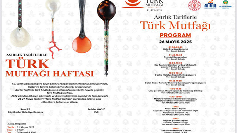 Türk Mutfağı Haftası Malatya'da Çeşitli Etkinliklerle Kutlanıyor