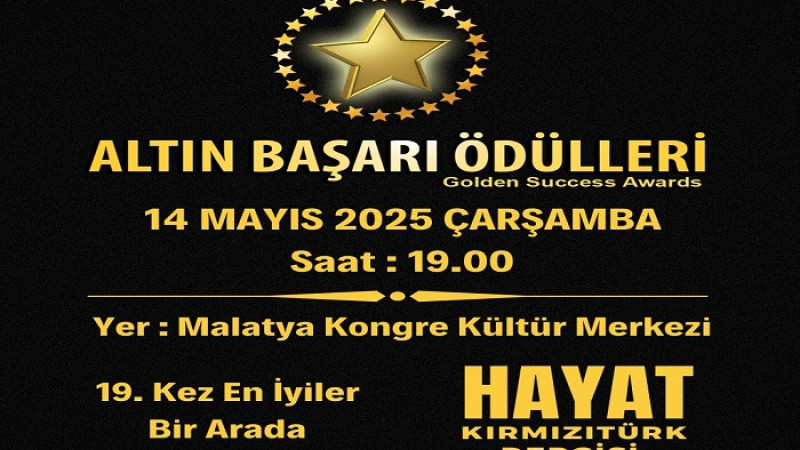 Altın Başarı Ödülleri 19. Kez Malatya’da Sahiplerini Bulacak