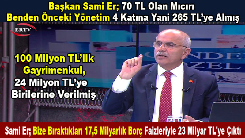 Sami Er; 100 Milyon TL'lik Gayrimenkulu 24 Milyon TL'ye Vermişler 