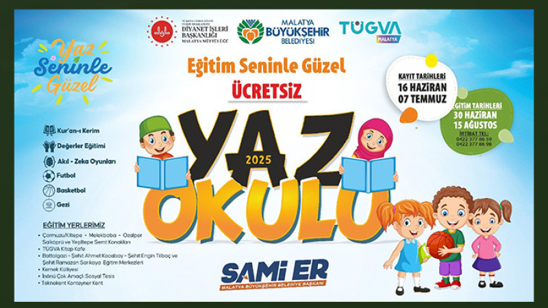 Malatya'da Semt Konakları  ‘Yaz Seninle Güzel’ Yaz Okulu Programına Hazır