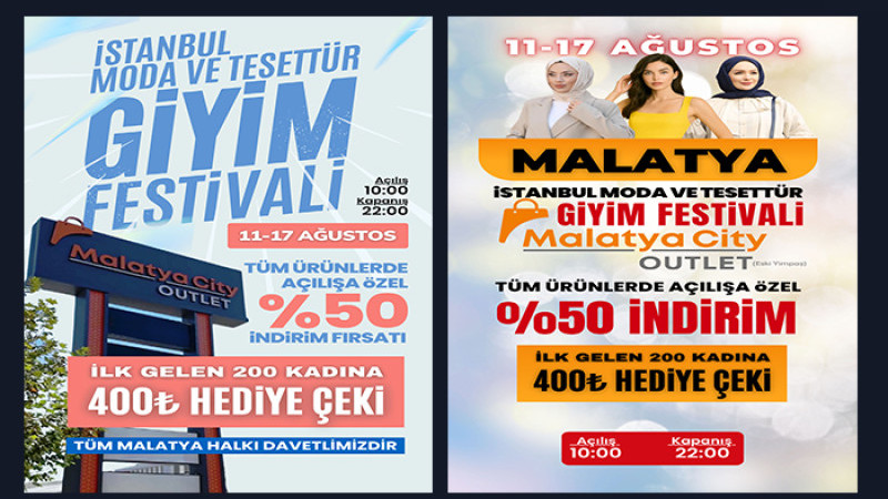 İstanbul Moda ve Tesettür Giyim Festivali Malatya'da Başlıyor