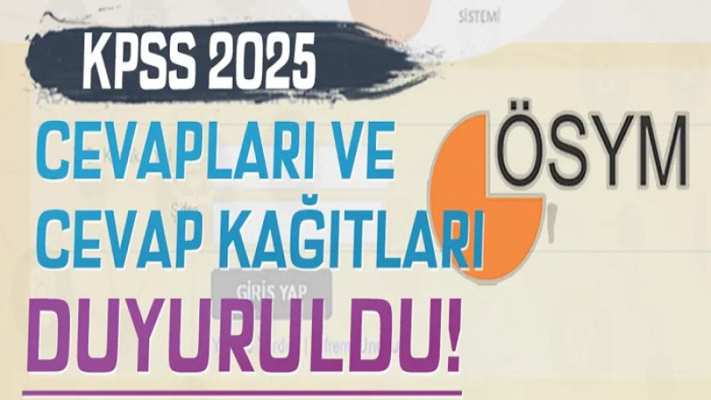 2025 KPSS A Grubu Sınav Soruları Cevapları Yayımlandı!