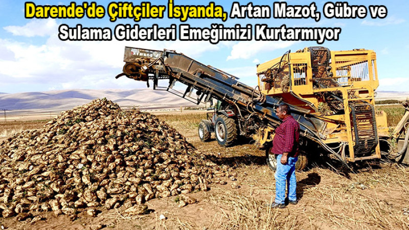 Darende'de Çiftçiler İsyanda, Zarar Ediyoruz Artık Pancar Ekmeyeceğiz