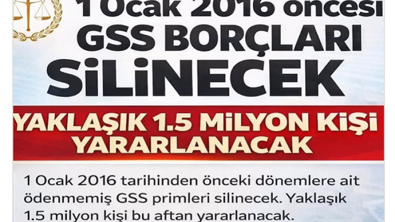 1 Ocak 2016 Öncesi Genel Sağlık Sigortası Prim Borçları Silindi