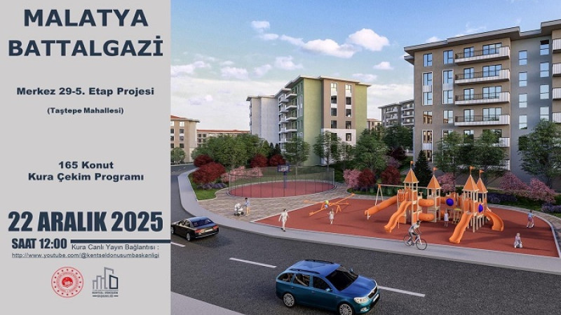 Battalgazi Merkez 1 Çarşı İş Yeri ve Taştepe'de Konutların Kura Çekimi Yapılacak