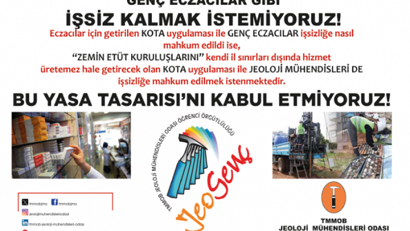 Jeoloji Mühendisleri Odası “Yasa Geri Çekilmeli ya da Revize Edilmeli”