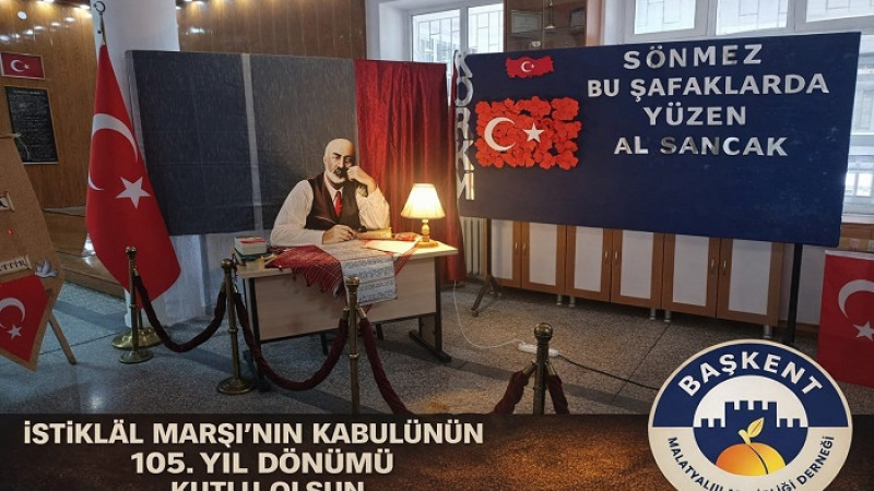 Başkan Canpolat;  İstiklal Marşı'nın Kabulünün 105. Yıl Dönümü Kutlu Olsun