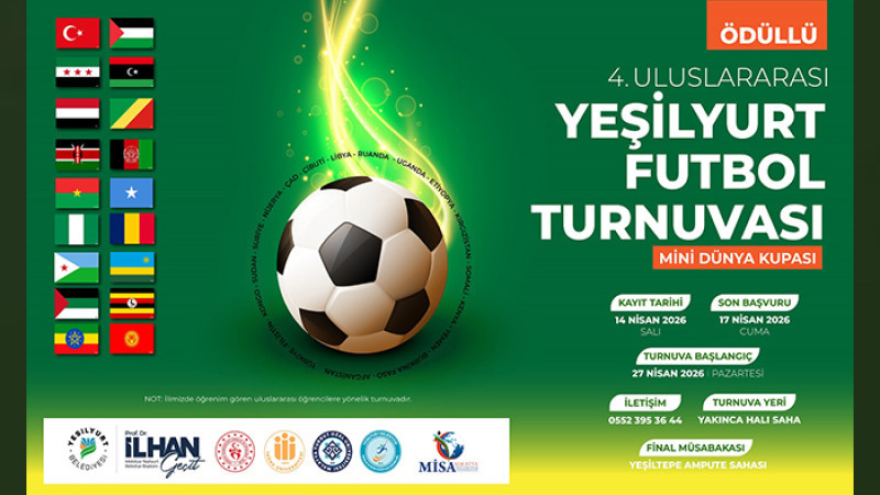 4. Uluslararası Yeşilyurt Futbol Turnuvası Başlıyor