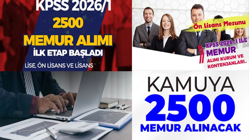 2500 Memur Alımı İçin Düğmeye Basıldı