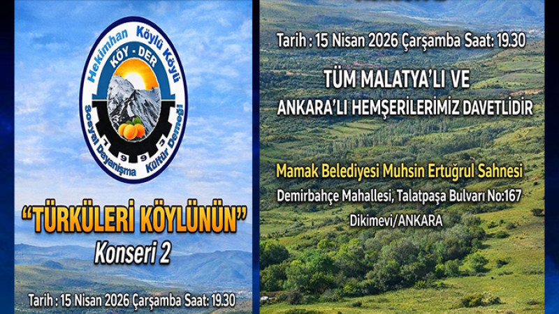 Hekimhan Köylü Köyü'nün Ezgileri Ankara Mamak'ta Sahne Alacak