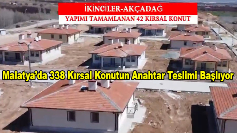 Malatya’nın 4 İlçesinde 338 Kırsal Konutun Anahtar Teslimi Başlıyor