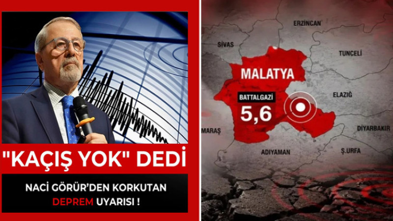 Prof. Dr. Naci Görür'den Açıklama;  Malatya İçin Kaçış Yok