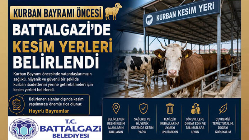 Battalgazi’de 14 Farklı Noktada Kurban Kesim Yerleri Belirlendi