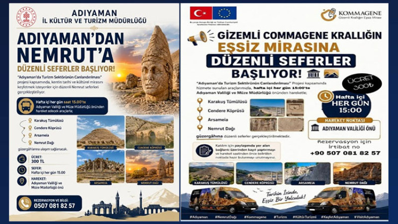 Adıyaman'dan Nemrut'a Düzenli Seferler Başlıyor