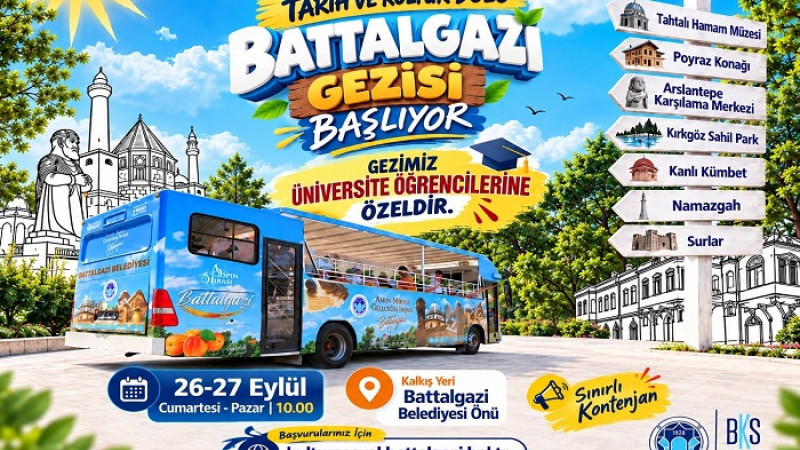 Üniversite Öğrencileri Battalgazi'de Tarihi ve Kültür Gezi Yapacak