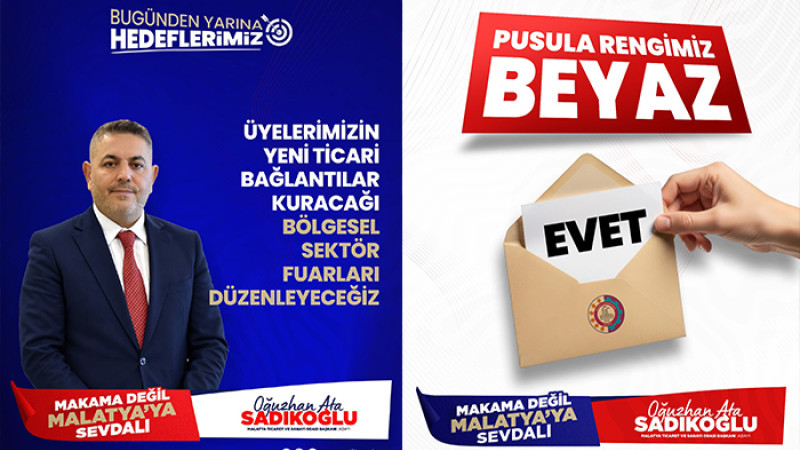Sadıkoğlu, Malatya'yı Sektörel Fuarlar Merkezi Yapacağız