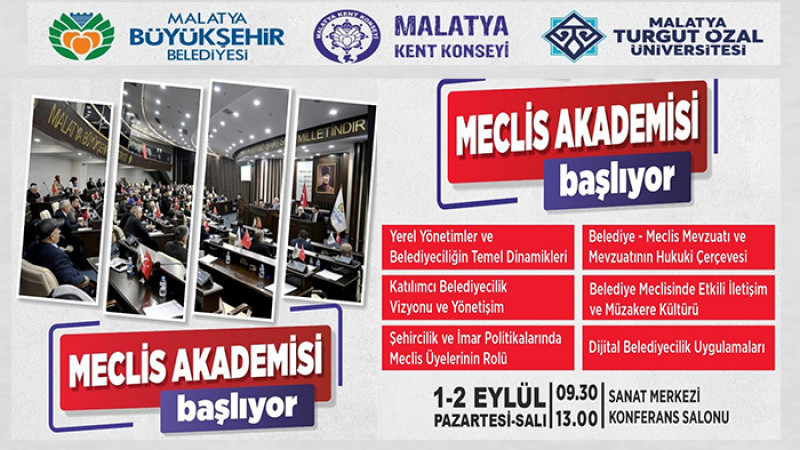 “Meclis Akademisi” Projesi Malatya Hayata Geçiriliyor