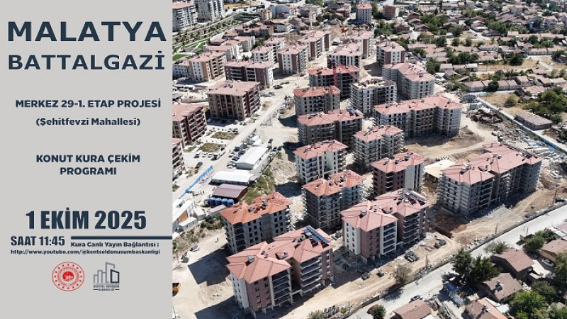 Malatya’da Kentsel Dönüşüm Kura Çekimi 1 Ekim Çarşamba Günü Çekilecek