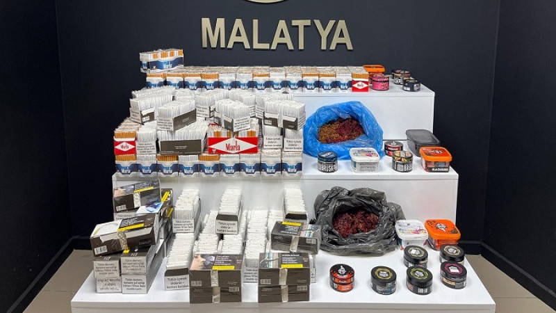 Malatya  Emniyeti Çok Sayıda Kaçak Ürün Ele Geçirdi