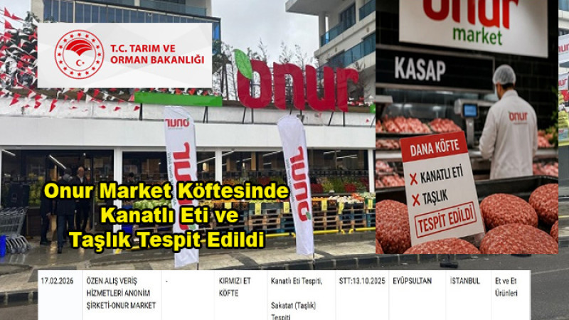 Onur Market’in Sattığı Kırmızı Et Köftede Hile Tespit Edildi