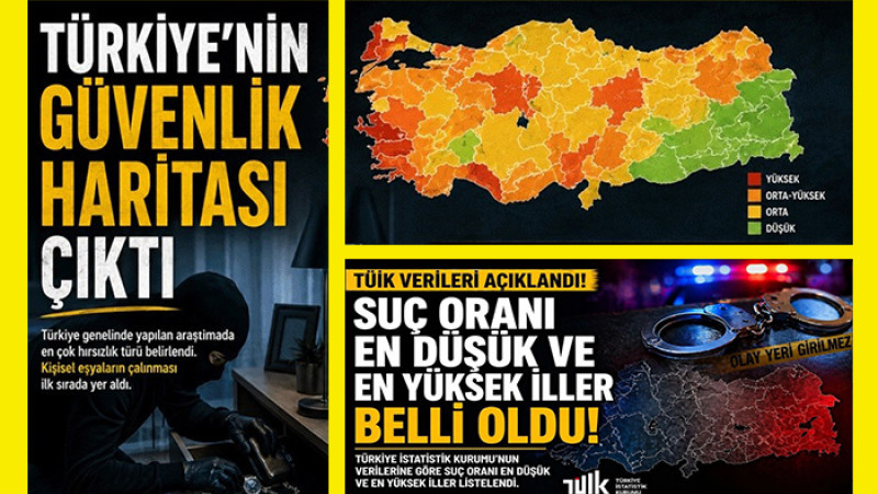 TÜİK  Türkiye'nin Suç Mağduriyeti Araştırması Sonuçlarını Açıkladı