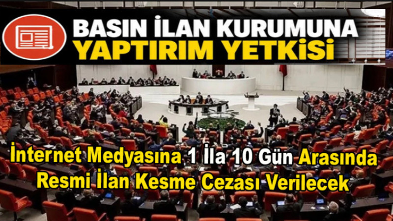 Meclis'in Bu Haftaki Gündeminde Basın Düzenlemesi'de Olacak  