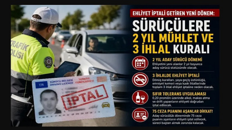 Sürücüler Dikkat; 3 Kritik İhlalde Kalıcı Ehliyet İptali Geliyor
