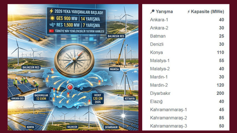 Malatya, YEKA 2026 Güneş Enerjisi Yatırımları Kapsamına Alındı