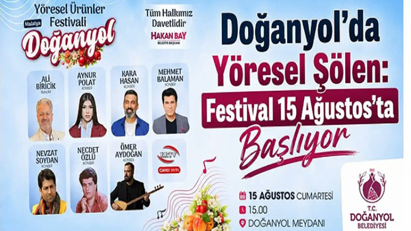 Doğanyol Yöresel Ürünler Festivali 15 Ağustos’ta Düzenlenecek