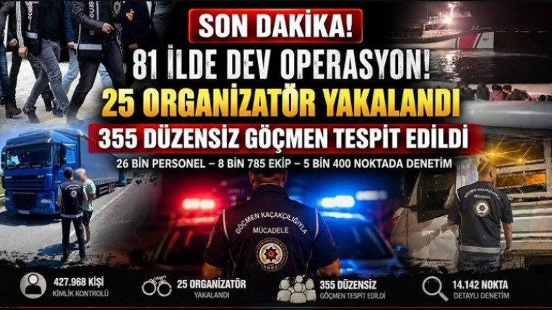 Malatya Dahil 81 İlde 355 Düzensiz Göçmen Yakalandı