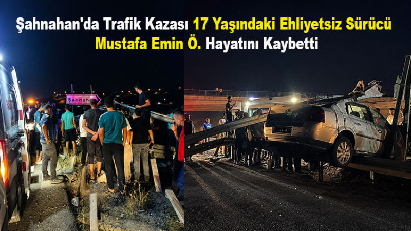 Şahnahan'da Trafik Kazası (17) Mustafa Emin Ö. Hayatını Kaybetti