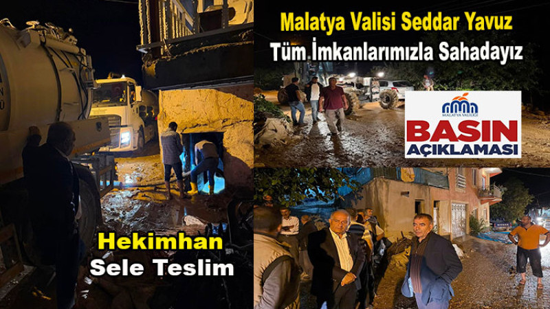 Vali Yavuz: Kurumlarımız Tüm İmkanlarıyla Hekimhan'da Çalışıyor