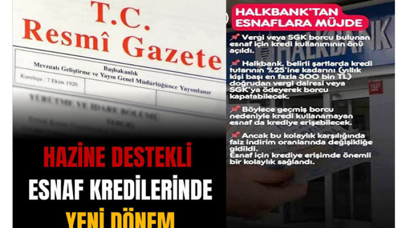 Esnaf Kredilerinde Vergi ve SGK Borcu Olanlara İki Seçenek