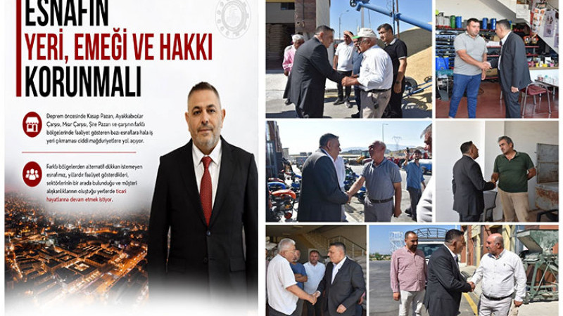 Sadıkoğlu, Esnafımız Eski Yerlerinde Faaliyetlerini Yürütmek İstiyor
