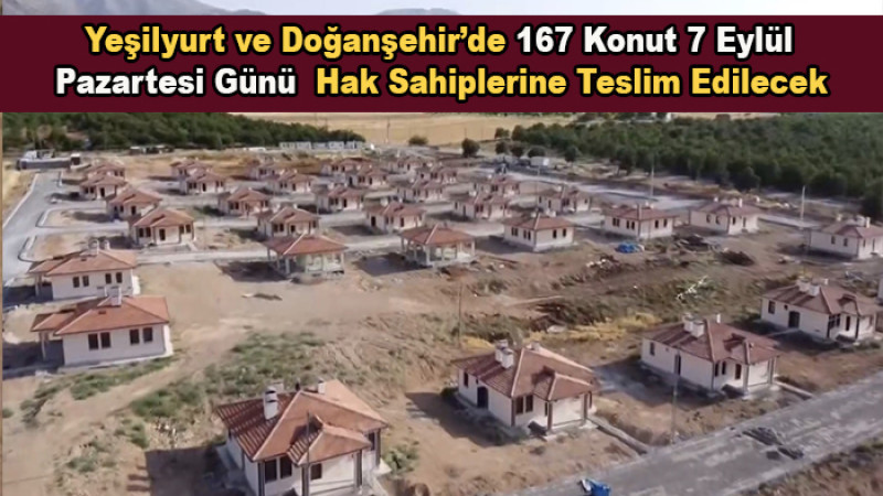 Malatya'da 2 İlçede 167 Konut Hak Sahiplerine Teslim Edilecek