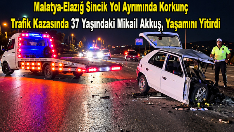 Sincik Yolunda Korkunç Trafik Kazasında 1 Kişi Yaşamını Yitirdi