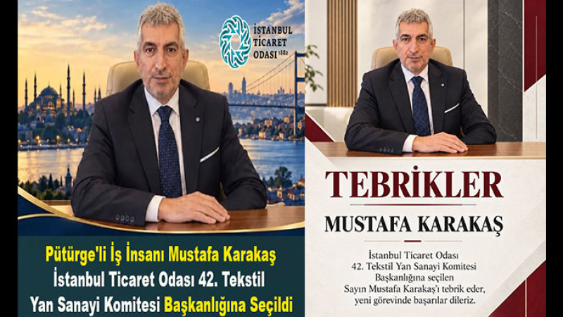 Karakaş, İTO 42. Tekstil Yan Sanayi Komitesi Başkanlığına Seçildi